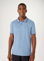 Camisa Polo Masculina Em Malha Básica Hering azul tamanho G