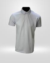 Camisa Polo Masculina Gola Crochê Branca Camisa Polo Masculina Gola Crochê Branca