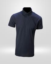 Camisa Polo Masculina Gola Crochê Marinho Noite Camisa Polo Masculina Gola Crochê Marinho Noite