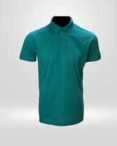 Camisa Polo Masculina Gola Crochê Verde Turquesa Camisa Polo Masculina Gola Crochê Verde Turquesa