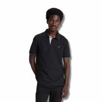 Camisa Polo Masculina Hering Bordado Em Piquet Preto - Cinza