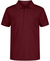 Camisa polo masculina IZOD cor de vinho, manga curta, tamanho 10-12 Camisa polo masculina IZOD cor de vinho, manga curta, tamanho 10-12