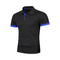 Camisa Polo Masculina Leve De Cor Sólida Com Manga Curta, Moda De Verão, Top Esportivo Com Gola
