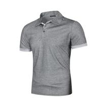 Camisa Polo Masculina Leve De Cor Sólida Com Manga Curta, Moda De Verão, Top Esportivo Com Gola