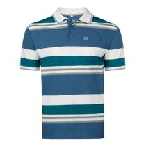 Camisa Polo Masculina listrada Com Bolso Vilejack VMGP0325