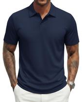 Camisa polo masculina MAGNIVIT de manga curta Quick Dry UPF80+ Navy Camisa polo masculina MAGNIVIT de manga curta Quick Dry UPF80+ Navy