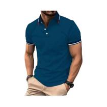 Camisa Polo Masculina Manga Curta Branca - Casual de Verão