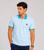 Camisa Polo Masculina Manga Curta Select Azul