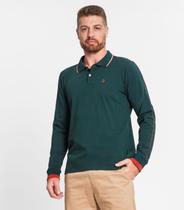 Camisa Polo Masculina Manga Longa Diametro Verde