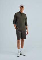 Camisa Polo Masculina Manga Longa Em Piquet