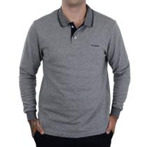 Camisa Polo Masculina ML Pierre Cardin Cinza - 18091
