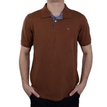 Camisa Polo Masculina Ogochi Essencial Slim Marrom - 007490