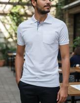 Camisa Polo Masculina Ogochi Original Gola Polo Branco Liso Gg Camisa Polo Masculina Ogochi Original Gola Polo Branco Liso Gg