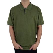 Camisa Polo Masculina Ogochi Piquet Plus Size Verde - 0018
