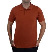 Camisa Polo Masculina Ogochi Slim Marrom Terracota - 0075100