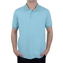 Camisa Polo Masculina Ogochi Slim Piquet Azul - 00748