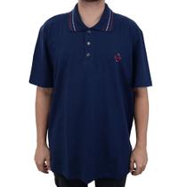 Camisa Polo Masculina Olho Fatal Piquet Plus Size Azul 1002