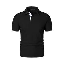 Camisa Polo Masculina Oversize Clássica De Manga Curta Leve Em Cor Sólida Casual Para O Verão