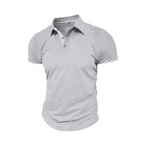Camisa Polo Masculina Oversize De Verão, Manga Curta, Cor Sólida, Respirável, Moda De Rua Para