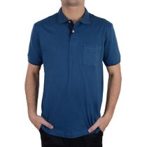 Camisa Polo Masculina Pierre Cardin Azul - 70115