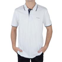 Camisa Polo Masculina Pierre Cardin Branca - 70114