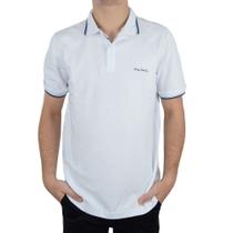 Camisa Polo Masculina Pierre Cardin Piquet Branca - 455302
