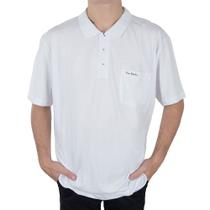 Camisa Polo Masculina Pierre Cardin Plus Size Branca - 70202