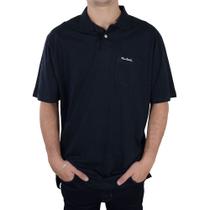 Camisa Polo Masculina Pierre Cardin Plus Size Preta - 70202G