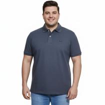 Camisa Polo Masculina Plus Size Cinza Dawson Camisa Polo Masculina Plus Size Cinza Dawson