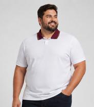 Camisa Polo Masculina Plus Size Manga Curta Select Bege