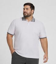 Camisa Polo Masculina Plus Size Manga Curta Select Cinza