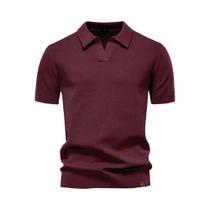 Camisa Polo Masculina Premium Respirável De Cor Sólida Para Golfe Verão 2025 Top Casual Masculino Camisa Polo Masculina Premium Respirável De Cor Sólida Para Golfe Verão 2025 Top Casual Masculino
