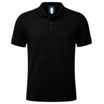 Camisa Polo Masculina Reserva Slim Canelada Casual Algodão Com 3 Botões 102257 Cor:PretoTamanho:M