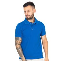 Camisa Polo Masculina Reta Piquet Manga Curta Lisa Básica