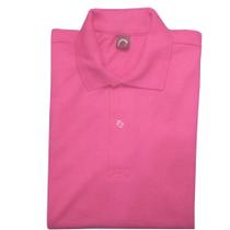 Camisa Polo Masculina Rosa Pink Lisa Manga Curta Para Uso Casual Empresa - Jeestilos