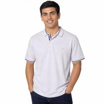 Camisa Polo Masculina Sallo Slim Fit Piquet Branca 0037 - Branco EXG