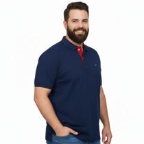 Camisa Polo Masculina Tamanho Especial Azul Dawson Camisa Polo Masculina Tamanho Especial Azul Dawson