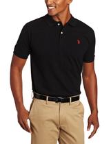 Camisa Polo Masculina U.S. Polo Assn. Clássica com Dois Botões Preta XL