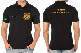 Camisa Polo Masculino PERITO GRAFOTÉCNICO Bordado - Tecido de Malha Piquet Camisa Polo Masculino PERITO GRAFOTÉCNICO Bordado - Tecido de Malha Piquet