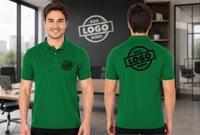 Camisa Polo Masculino Personalizada com Bordado da Sua Logomarca no Peito e Costas