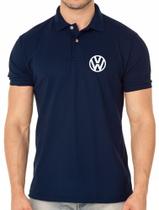 Camisa Polo Masculino Volkswagen Bordado - Tecido de Malha Piquet 50% Algodão 50% Poliéster