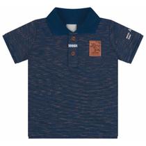 Camisa Polo Menino Angerô em Algodão na cor Marinho