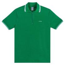 Camisa Polo Menino Juvenil em Piquet verde - AND.GO