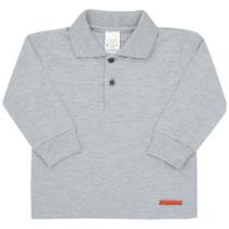 Camisa Polo Mescla Cinza - Bebê - Menino Meia Malha 45257-567