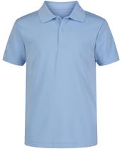 Camisa polo Nautica Boys' School Uniforme de manga curta 18-20 azul claro