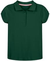 Camisa polo Nautica, uniforme escolar feminino, manga curta 12-14 Plus