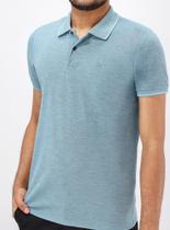 Camisa Polo Ogochi Essencial Slim Azul Mescla:
