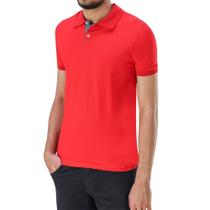 Camisa Polo Ogochi Manga Curta Slim Essencial Básica Algodão