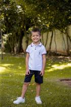 Camisa Polo ou Body Polo Infantil Branca - Heitor Fashion Brazil