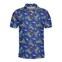 Camisa polo Pigmoo Funny Dinosaur Golf para homens de manga curta Camisa polo Pigmoo Funny Dinosaur Golf para homens de manga curta